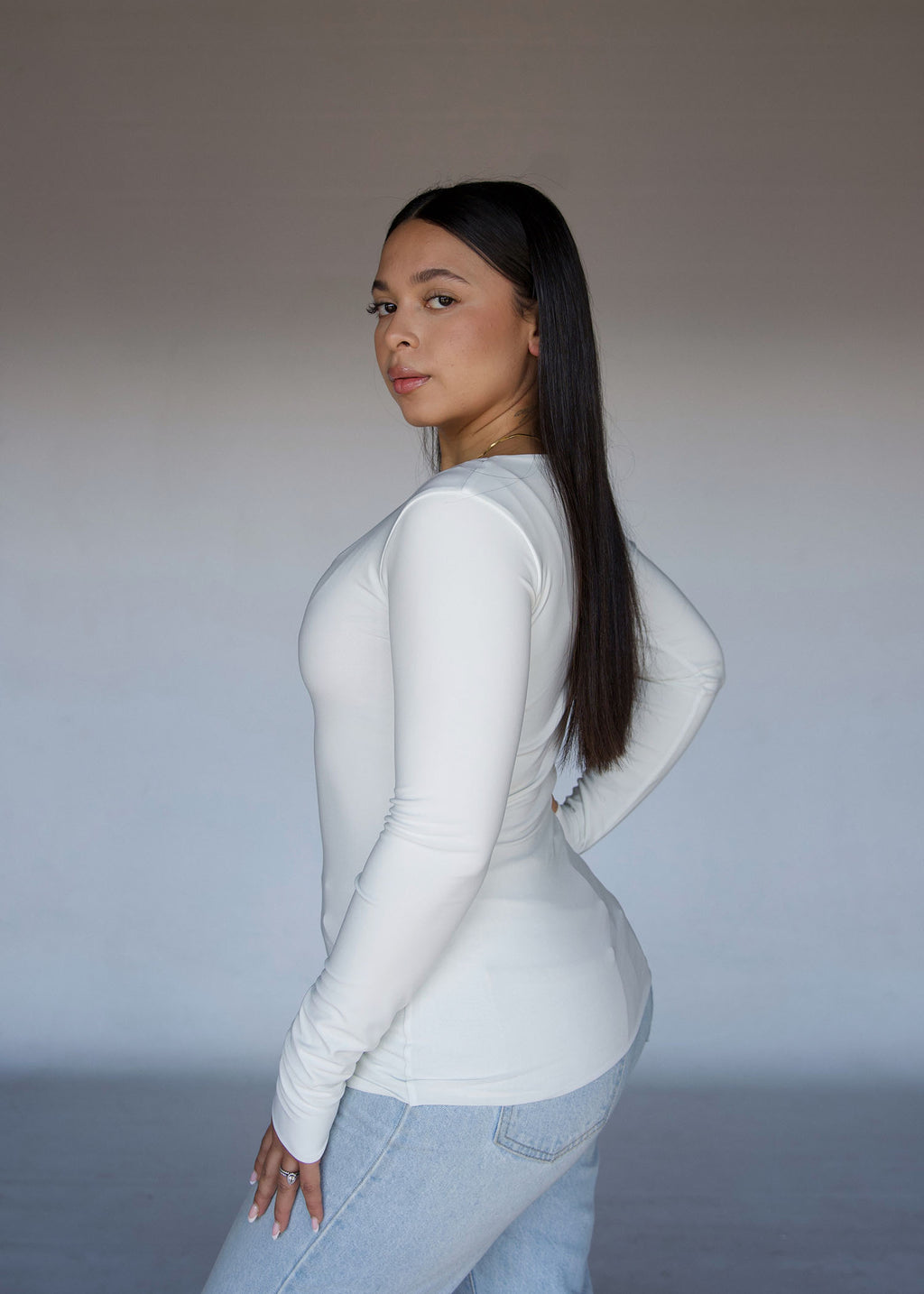 XL | Cream Essential Top