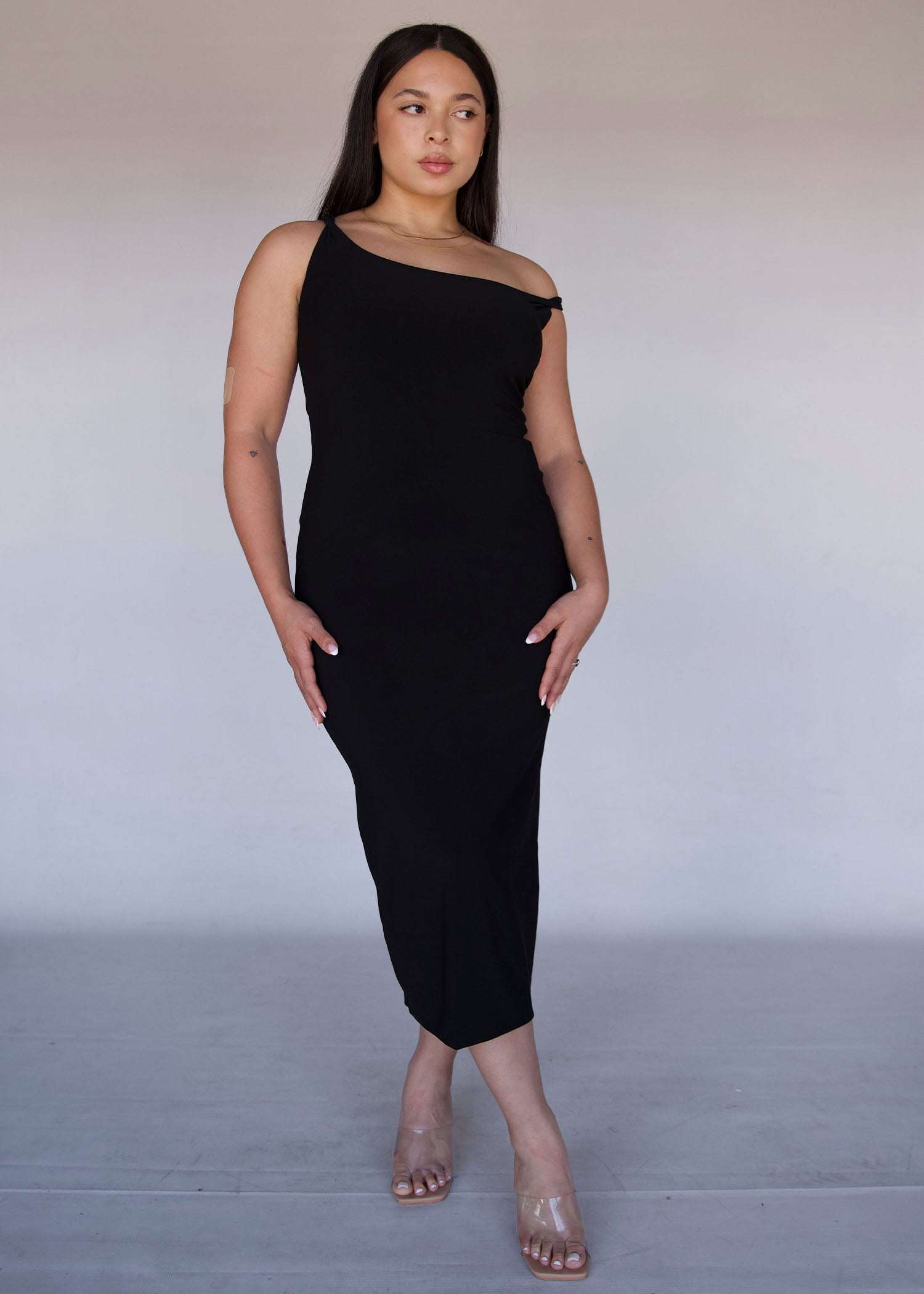 Black Twisted Tank Dress