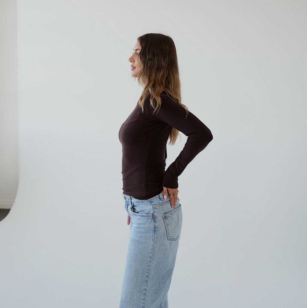 Chocolate Brown Essential Top