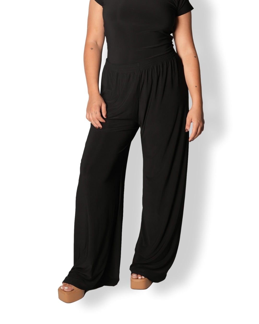 Black Straight Leg Resort Pants