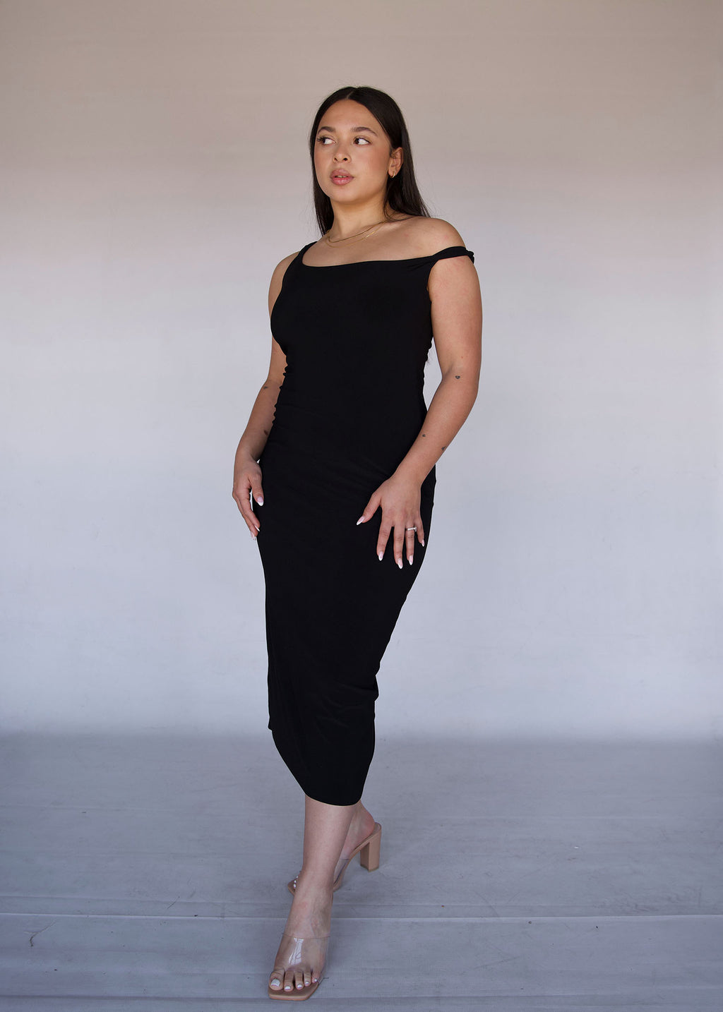 Black Twisted Tank Dress