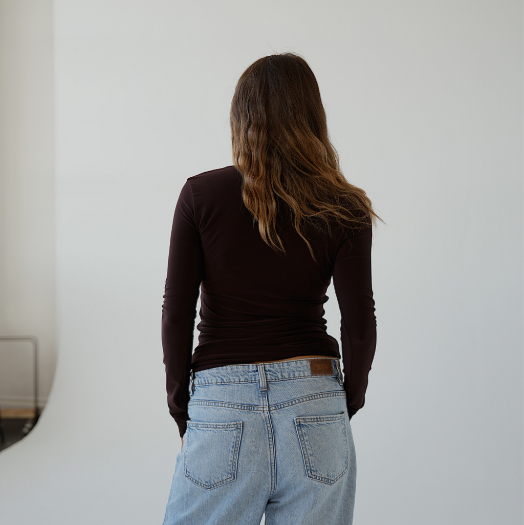 Chocolate Brown Essential Top