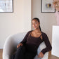 Chocolate Brown Shrug Top