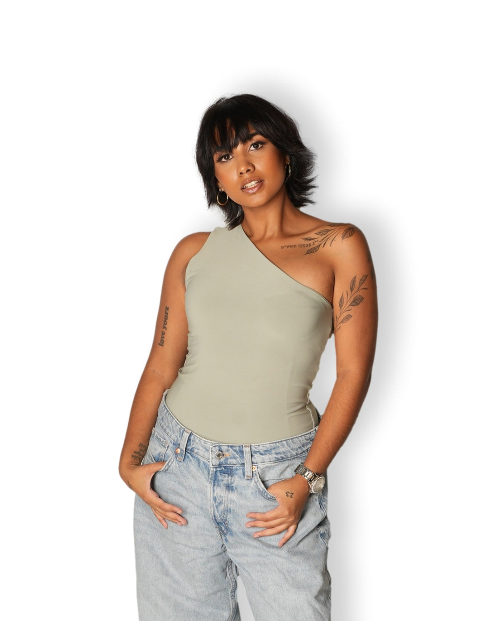 Mint Green One Shoulder Top