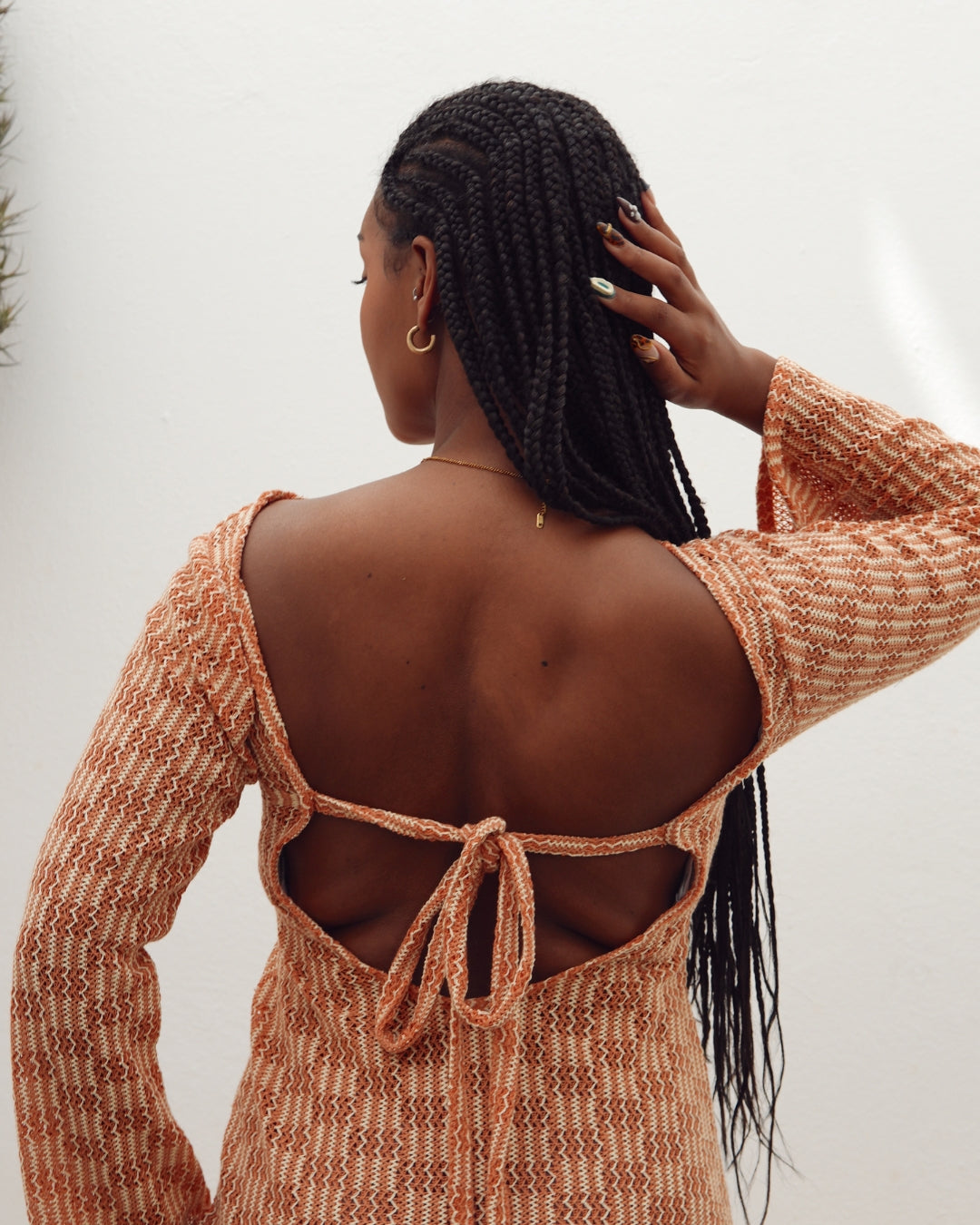 Rust Knit Swimsuit Cover Up