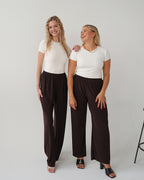 Chocolate Brown Straight Leg Resort Pants
