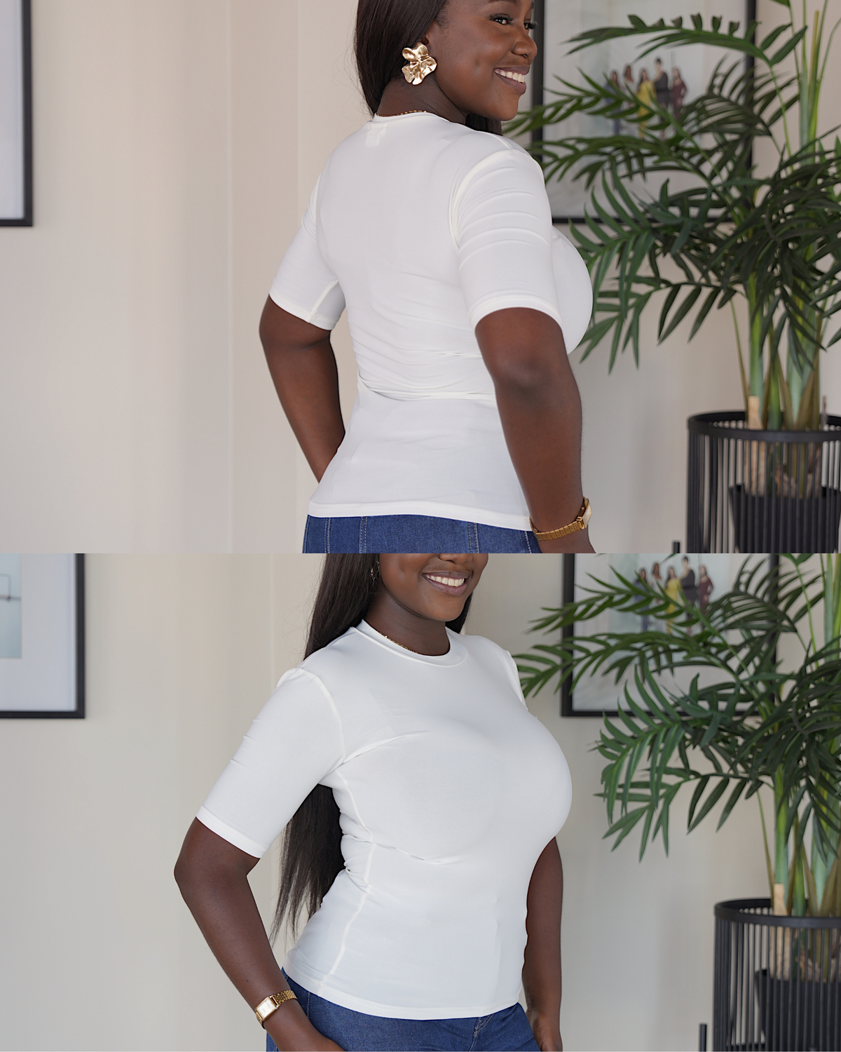 XS | Cream Midi Sleeve Lightweight Vest