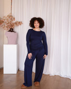 Navy Blue Viscose Lounge Pants