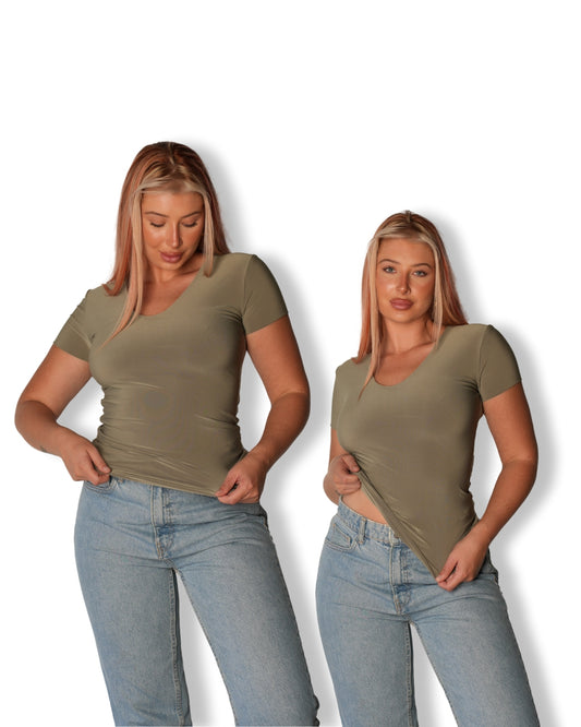 EXTRA LARGE - Sage V-Neck T-shirt