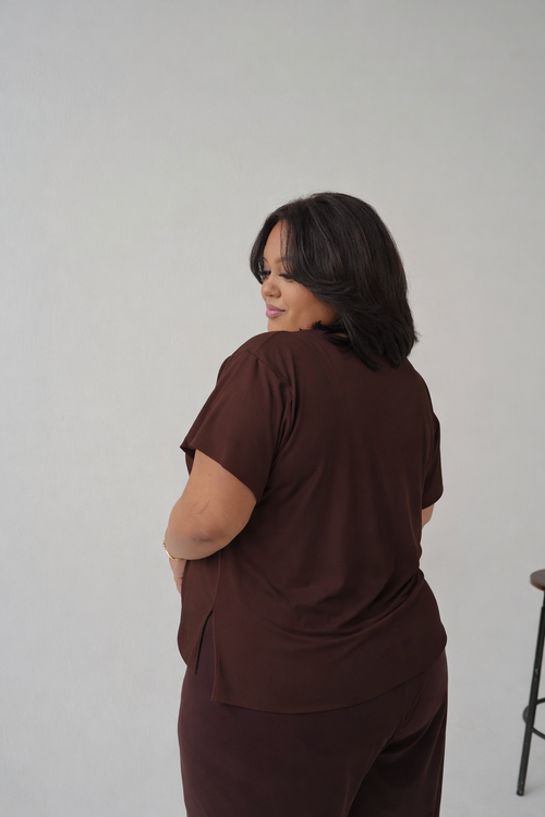 2XL | Chocolate Brown Relaxed Fit T-shirt