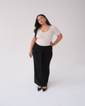 Black Wrap Detail Maxi Skirt
