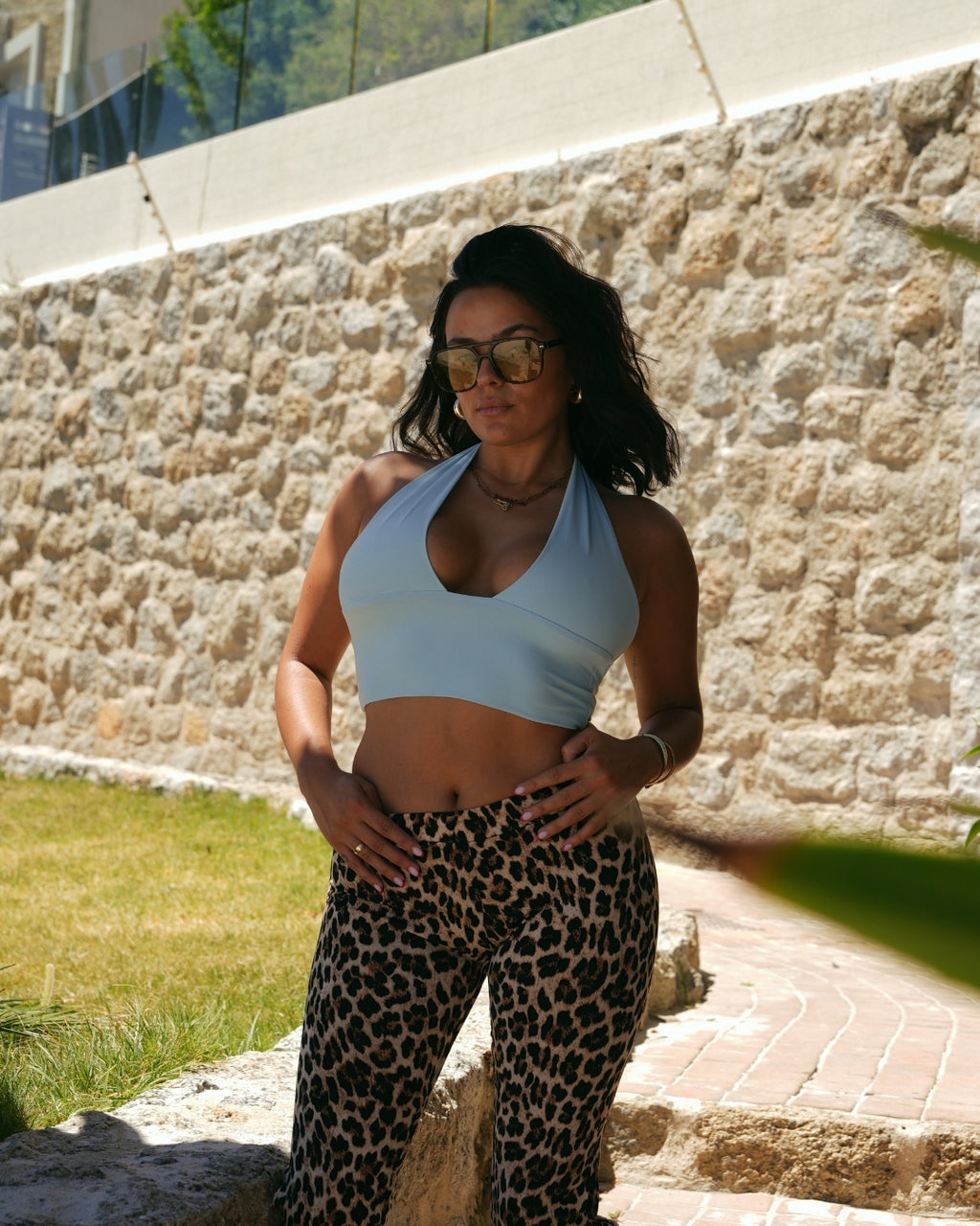 Baby Blue Halter Neck Top