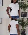 L | Cream Lightweight Vest with Short T-shirt Sleeve