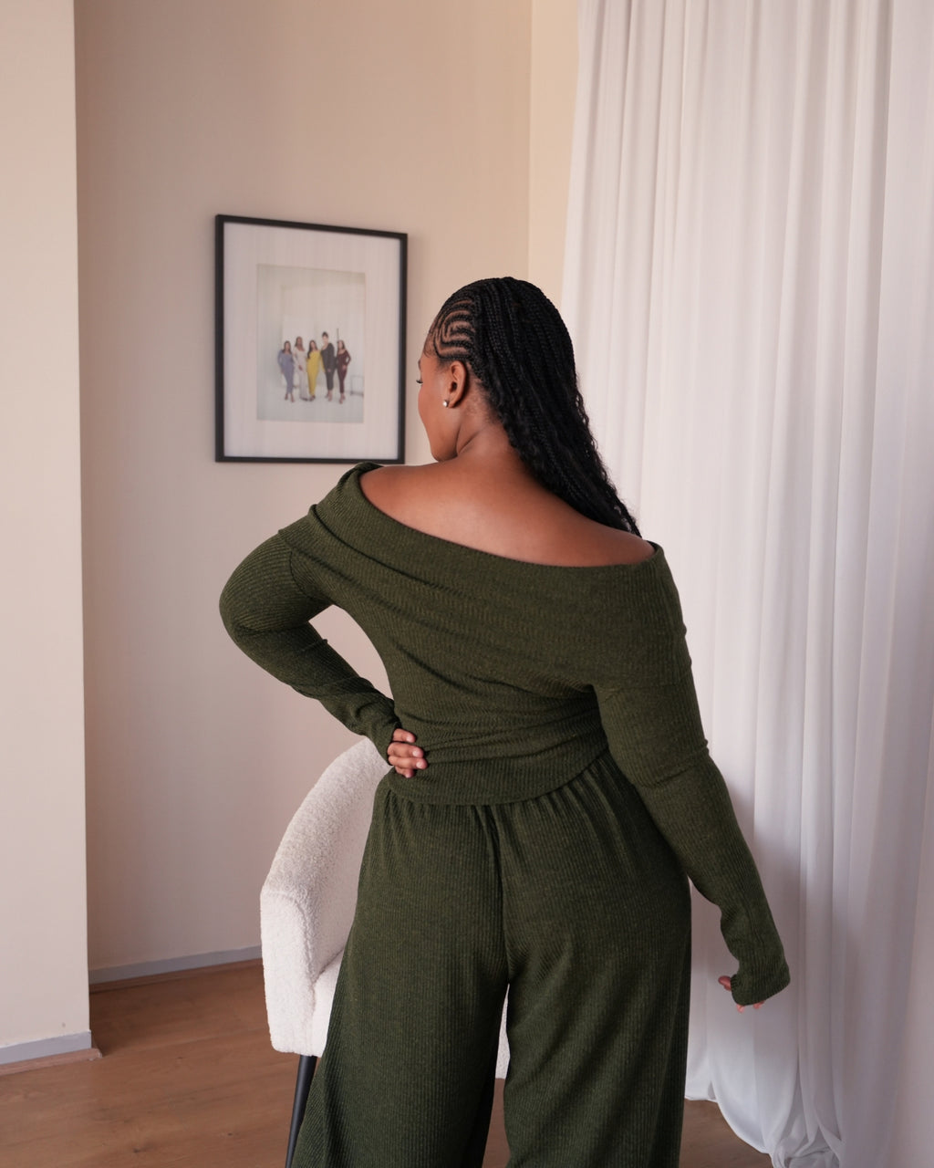 Military Knit Straight Leg Pants