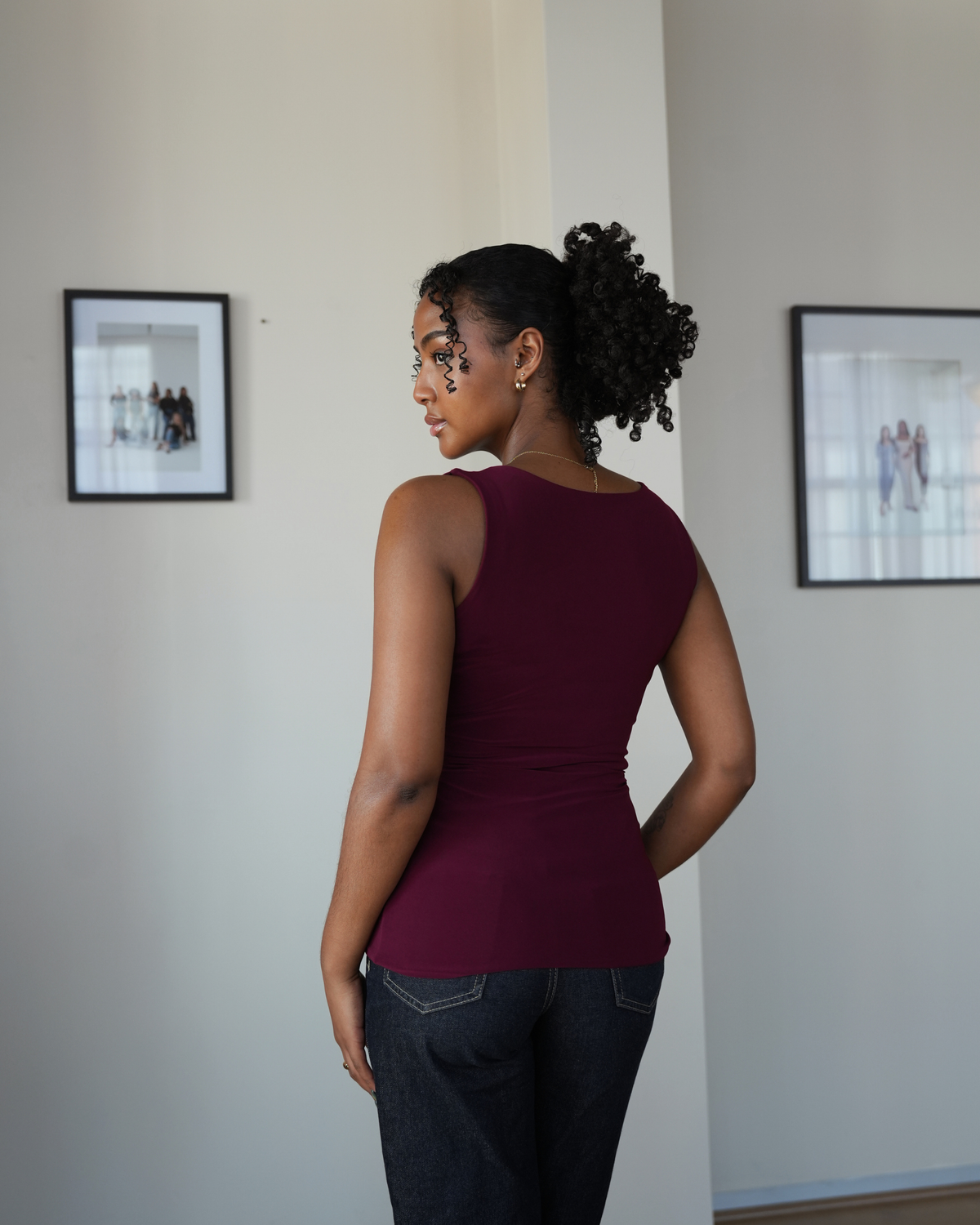 Dark Maroon Easy Tank Top