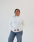 Cream Cross Collar Top