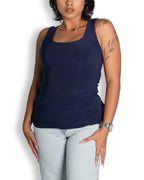 Navy Blue Easy Tank Top