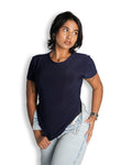 S | Navy Blue Basic T-shirt