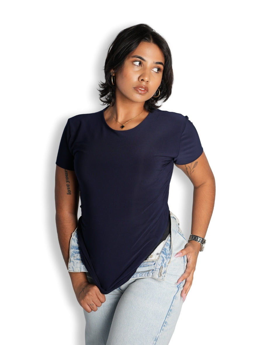 Navy Blue Basic T-shirt