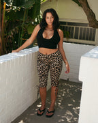 Leopard Capri Pants with Ties