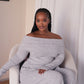 Grey Knit Straight Leg Pants