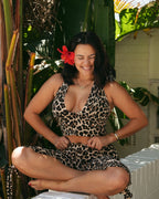 Leopard Halter Neck Top