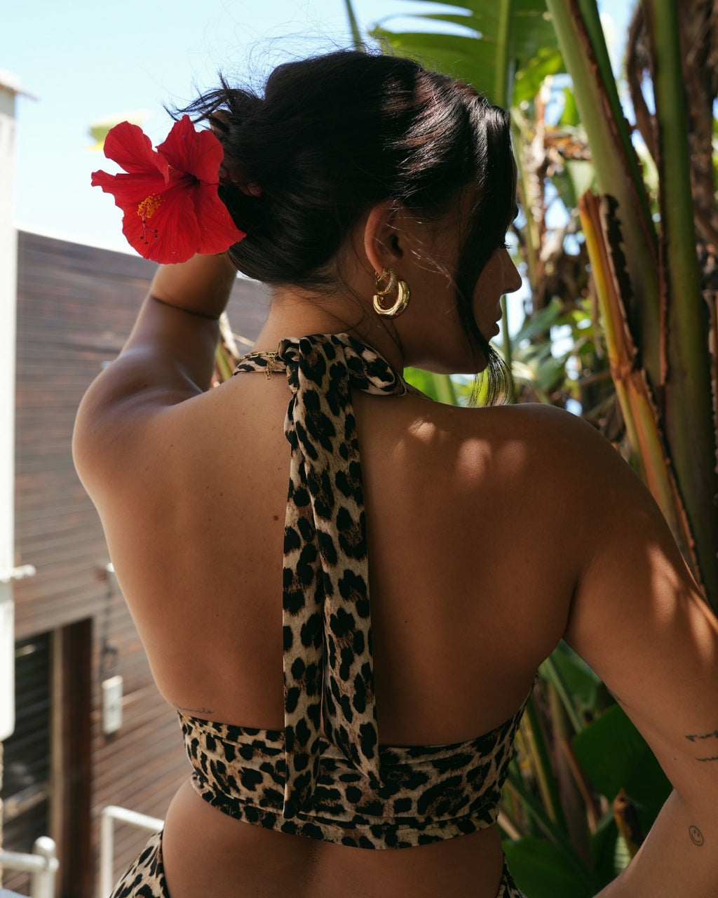 Leopard Halter Neck Top