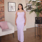 MEDIUM - TALL Lilac Bow Tie Evening Dress