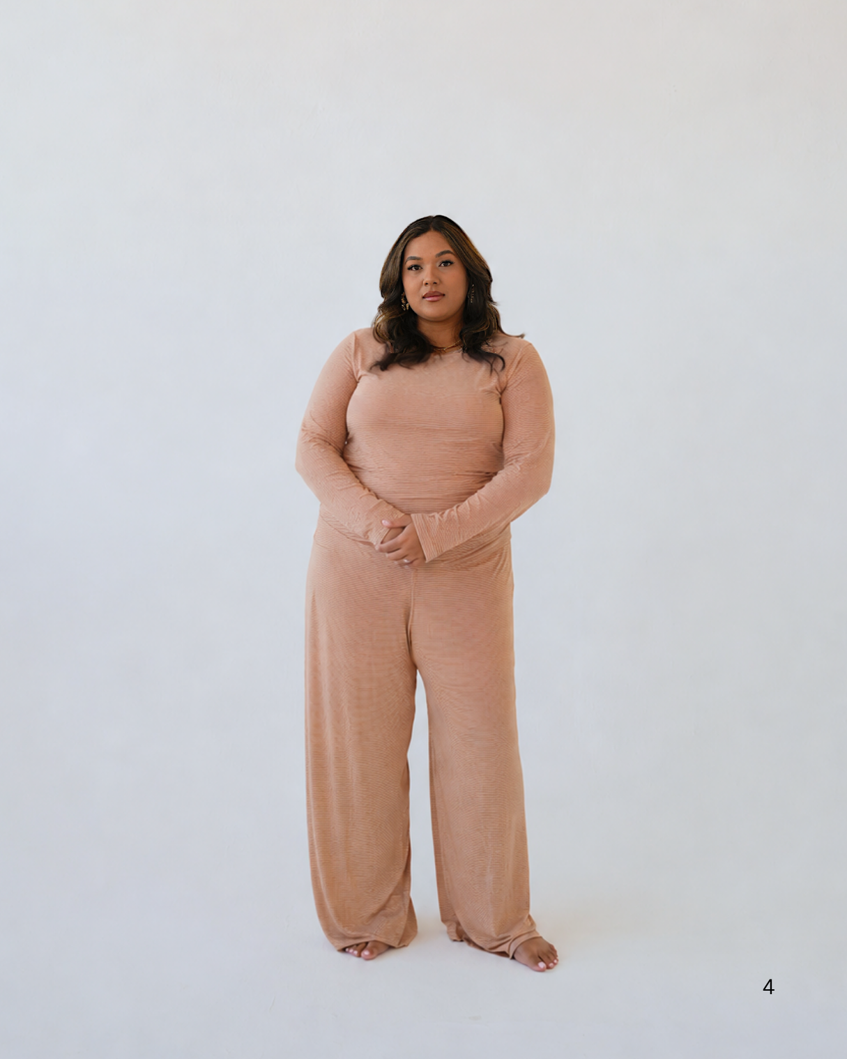 Ladies Striped Pull-on Lounge Set