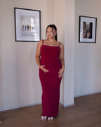 Maroon Sculpted Dress