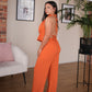 Rust Crinkle Straight Leg Resort Pants