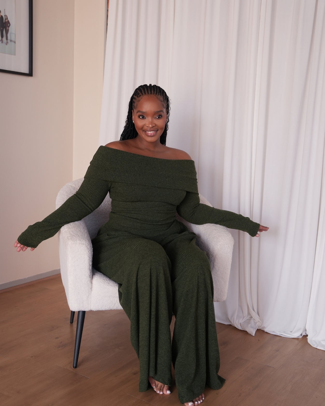 Military Knit Straight Leg Pants