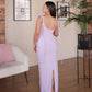 MEDIUM - TALL Lilac Bow Tie Evening Dress