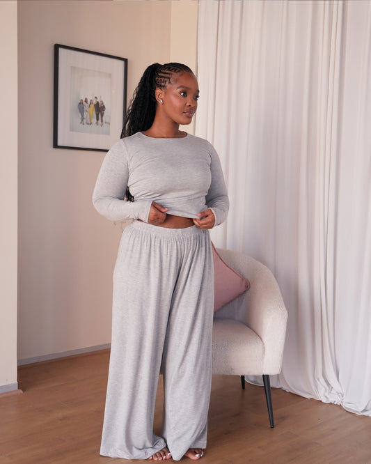 Grey Viscose Lounge Pants