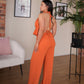 Rust Crinkle Straight Leg Resort Pants