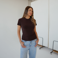 Chocolate Brown Basic T-shirt