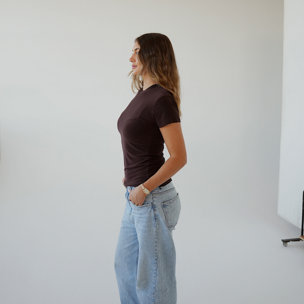 Chocolate Brown Basic T-shirt