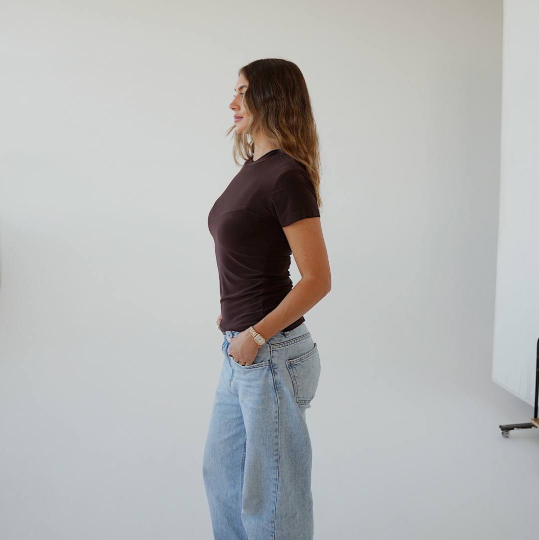 Chocolate Brown Basic T-shirt