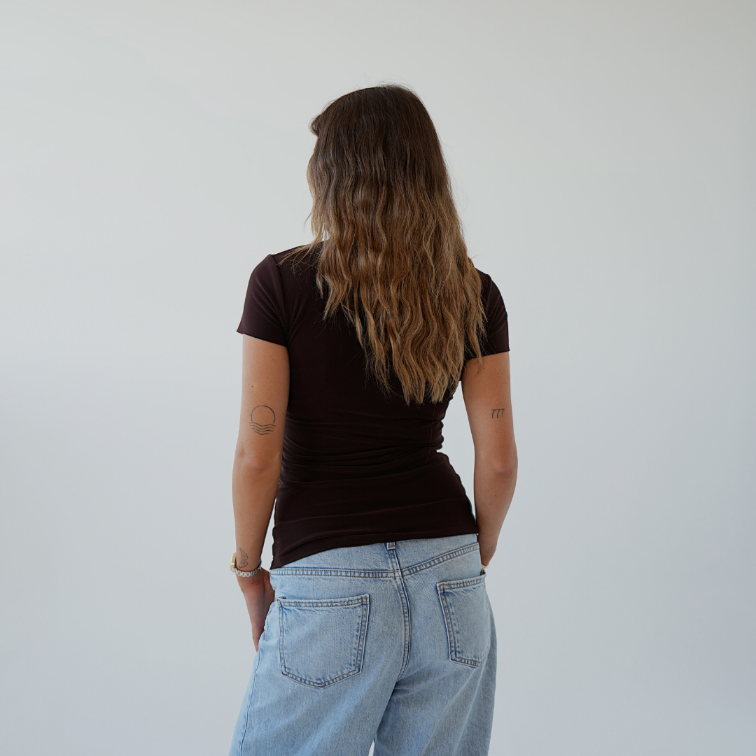 Chocolate Brown Basic T-shirt