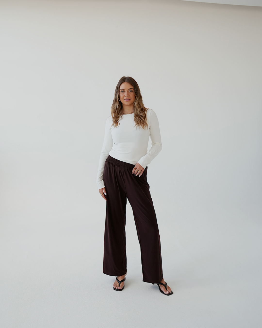 Chocolate Brown Straight Leg Resort Pants