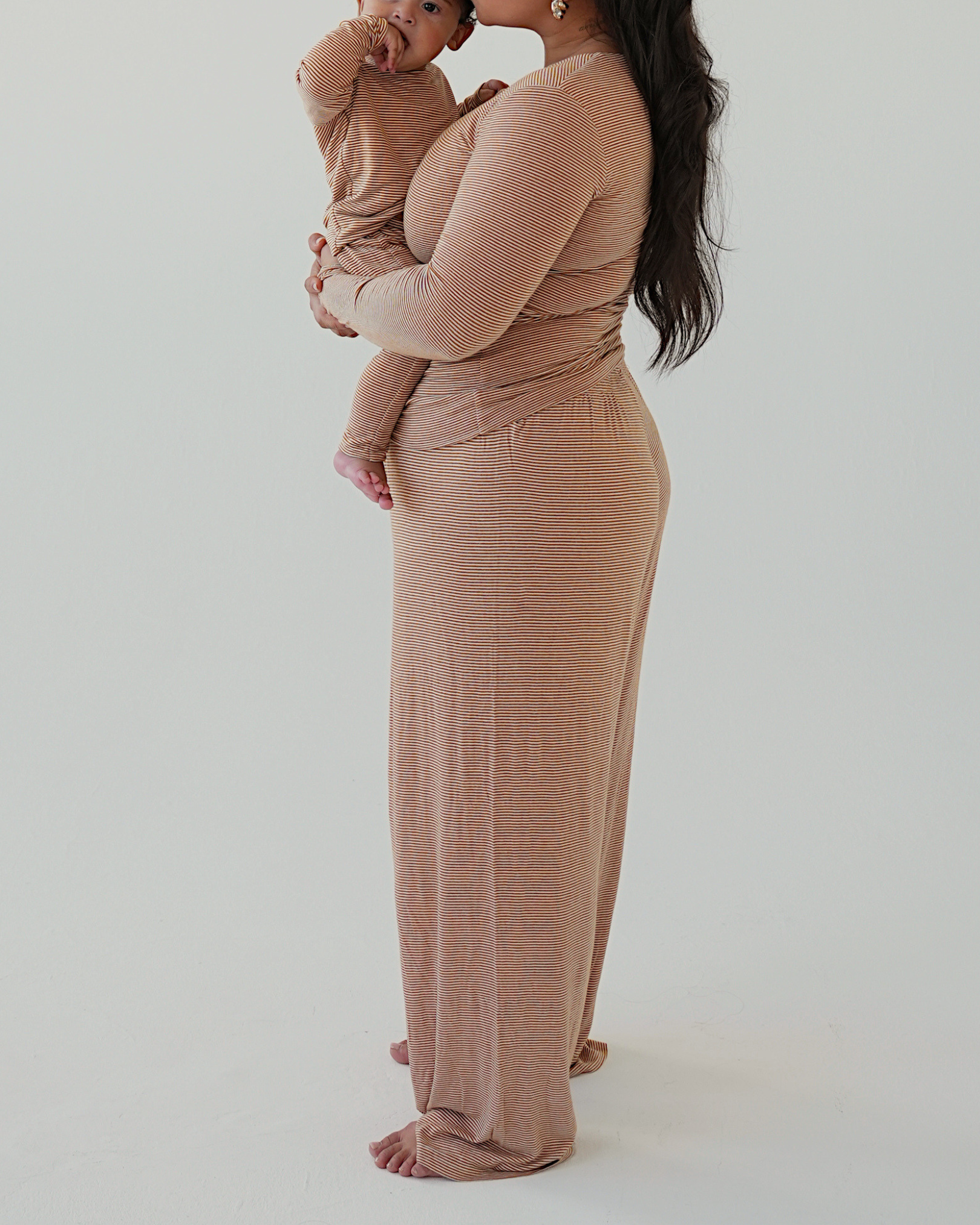 Ladies Striped Pull-on Lounge Set