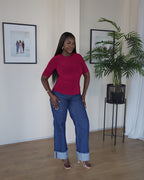 Maroon Lightweight Vest with Midi Sleeve