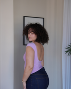 S | Lilac Low Back Top
