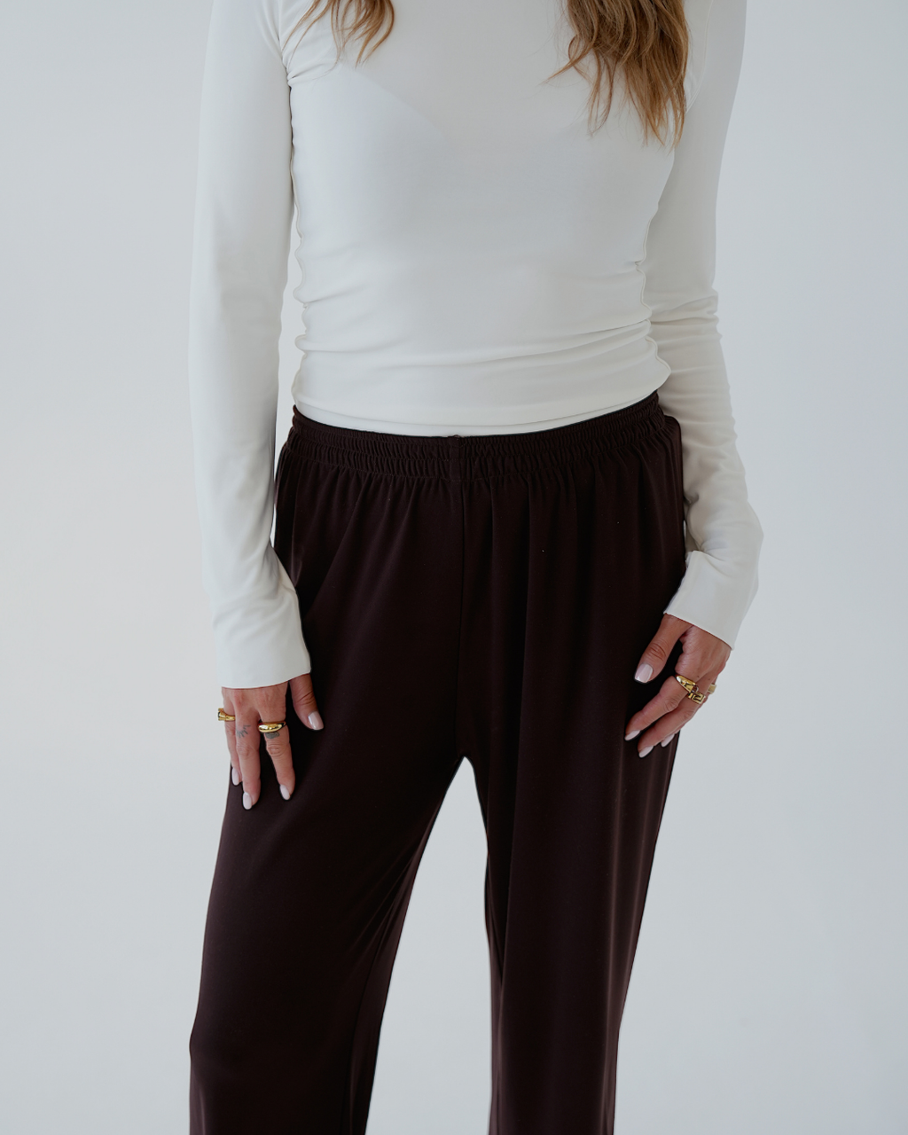 Chocolate Brown Straight Leg Resort Pants
