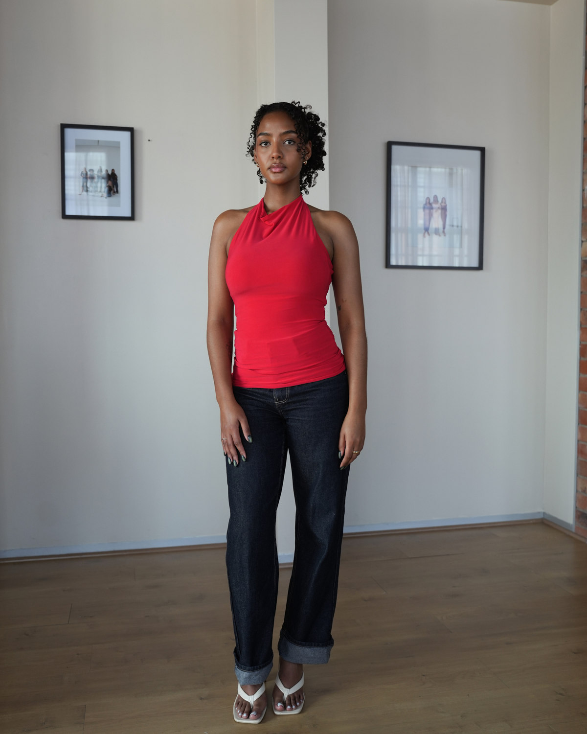 Red Halter Neck Top