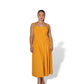 Mustard Tank-Style Drop Waist Midi Dress