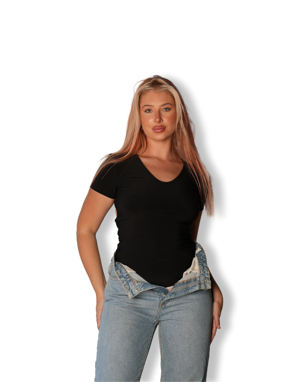 Black V-Neck T-shirt