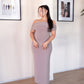 Mocha Off-shoulder Bardot Sculpted Dress