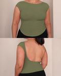 S | Sage Low Back Top