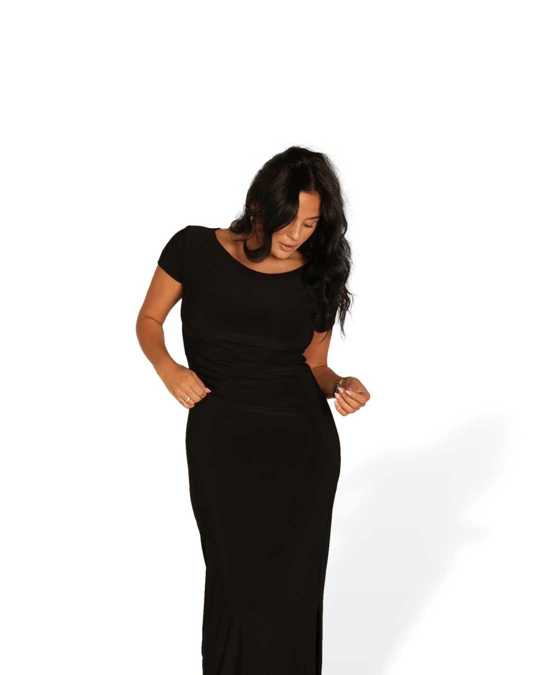 Black Ultra-Luxe T-Shirt Dress